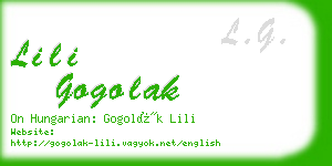 lili gogolak business card